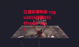 亿盛彩票购彩-csgo2016比赛2016top20 csgo